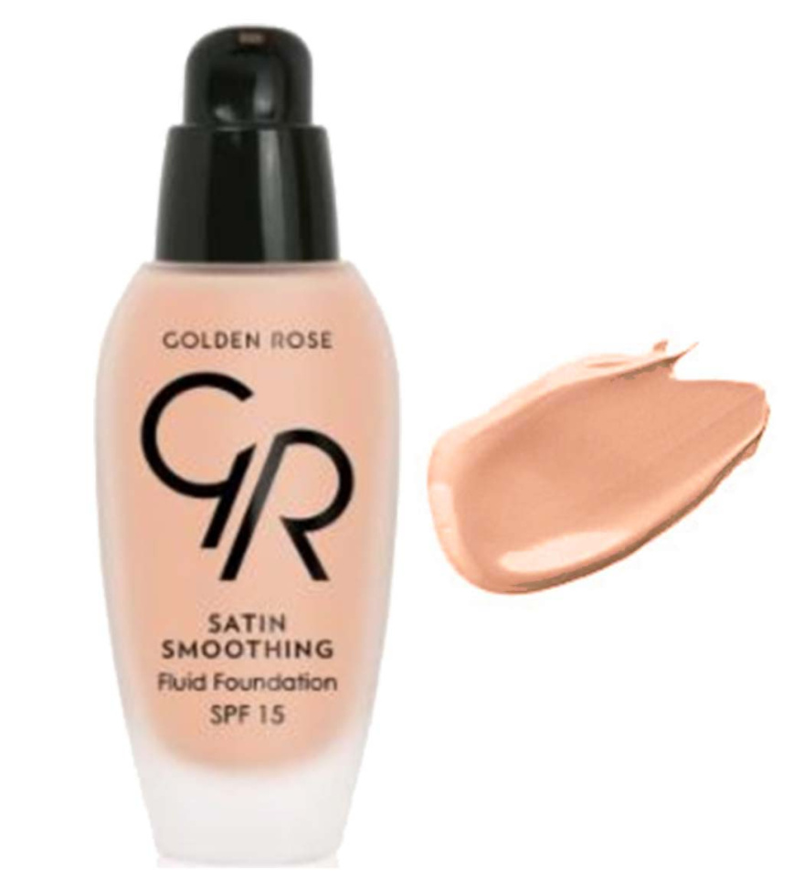 کرم پودر ساتین گلدن رز 15 میلGolden Rose Smoothing Satin Fluid Foundation 025