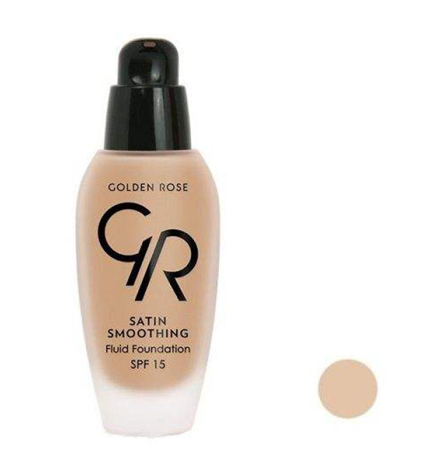 کرم پودر ساتین گلدن رز 15 میلGolden Rose Smoothing Satin Fluid Foundation 028