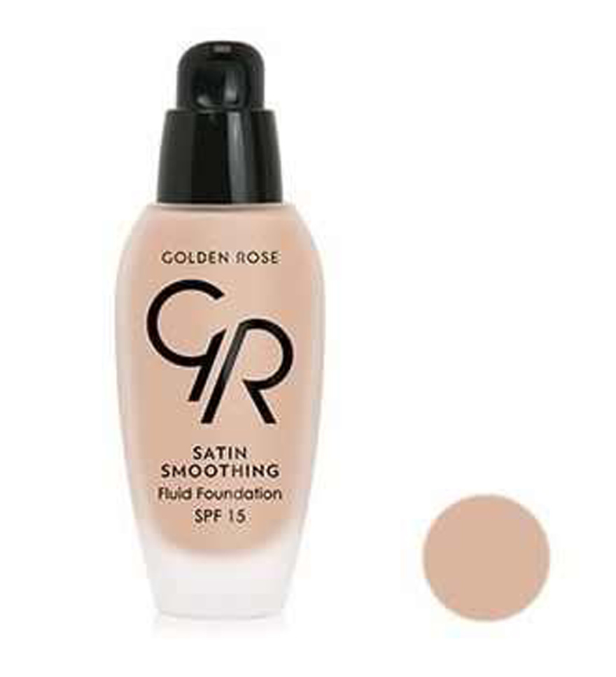 کرم پودر ساتین گلدن رز 15 میلGolden Rose Smoothing Satin Fluid Foundation 034