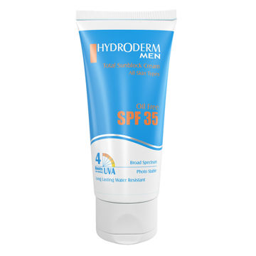 کرم ضد آفتاب فاقد چربی هیدرودرم آقایان SPF35 وزن 50گرم