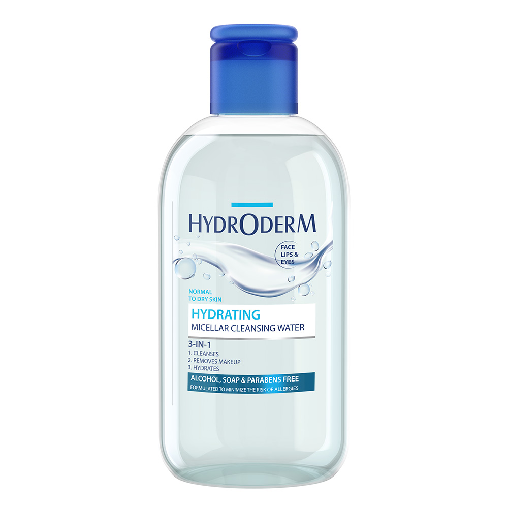 میسلار واتر 3 در 1 چشم و لب و صورت Hydrating – پوست خشک و کم آب هیدرودرم