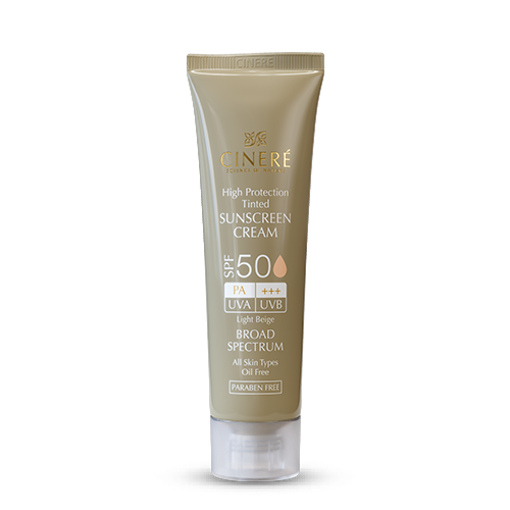 کرم ضد آفتاب رنگی فاقد چربی مناسب انواع پوست SPF50 سینره 50 میل