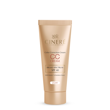 کرم پودر متعادل کننده رنگ پوست سینره  CC Cream SPF40 در سه رنگ متنوع حجم 40 میل