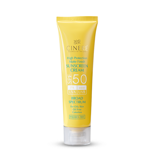 کرم ضد آفتاب SPF 50 بدون رنگ مناسب پوست چرب و جوشدار سینره 50 میل