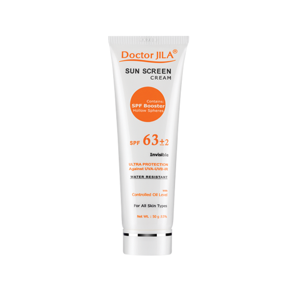 کرم ضد آفتاب بی‌رنگ SPF63 دکتر ژیلا 50 میل