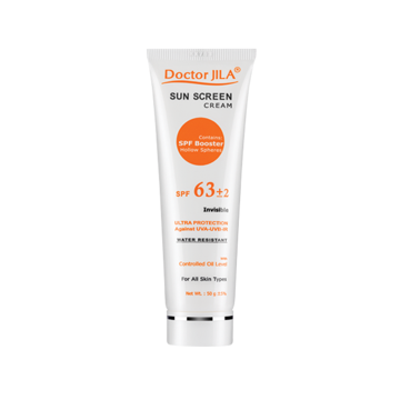 کرم ضد آفتاب بی‌رنگ SPF63 دکتر ژیلا 50 میل