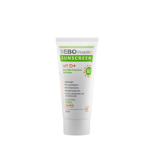 ژل کرم ضدآفتاب SPF50 کنترل کننده چربی بی رنگ سبوفارما 50 میل