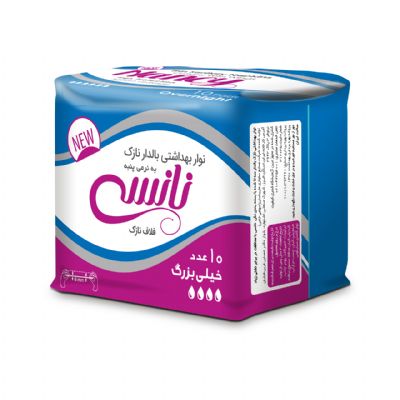 نوار بهداشتی رویه کتان نازک بسیار بزرگ نانسی بسته 10 عددی