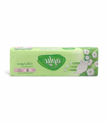 نوار بهداشتی ضخیم مشبک بزرگ مدل Maxi  مولپد بسته 8 عددی