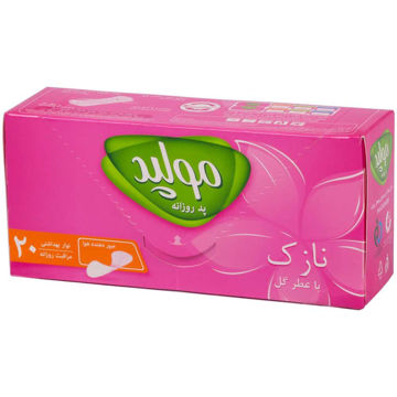 پد ‌بهداشتی روزانه نازک کتانی معطر مولپد بسته 20 عددی
