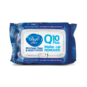 دستمال مرطوب پاک کننده آرایش مدل Q10 طرح میوه بلوبری دافی بسته ۵۰ برگی