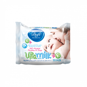 دستمال مرطوب کودک Vita Milk دافی ۲۰ برگی