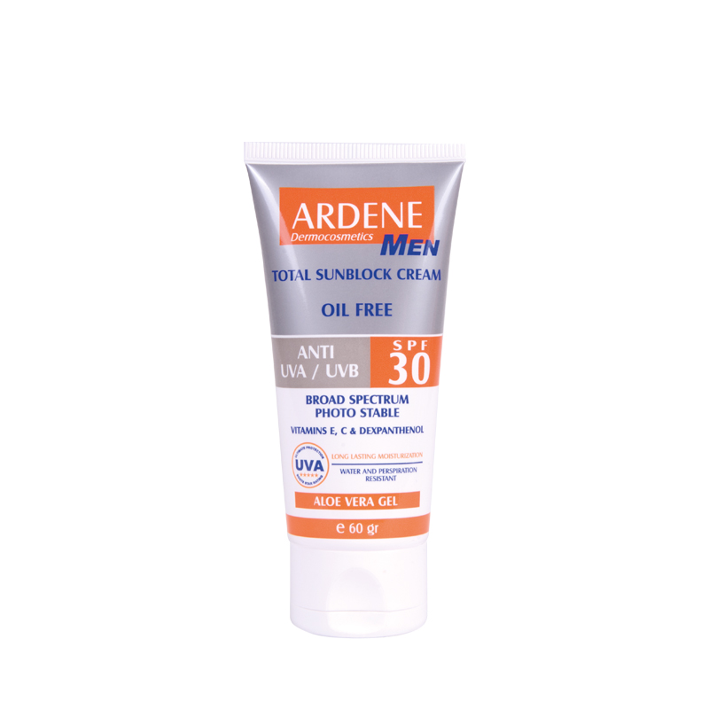 کرم ضد آفتاب آقایان مناسب پوست چرب و مستعد آکنه SPF30 آردن 60 میل