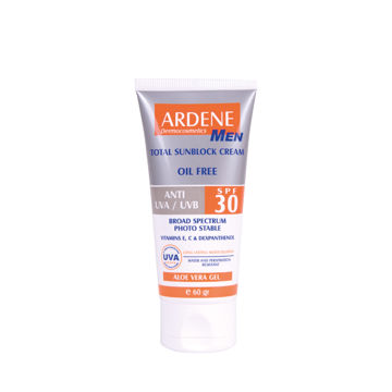 کرم ضد آفتاب آقایان مناسب پوست چرب و مستعد آکنه SPF30 آردن 60 میل