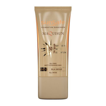 ضد آفتاب کرم پودری و پرایمری مکی سان SPF50 مناسب انواع پوست سان سیف 40 میل