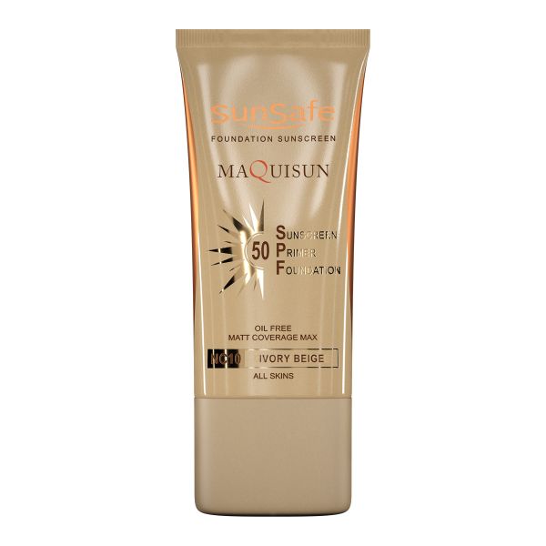 ضد آفتاب کرم پودری و پرایمری مکی سان SPF50 مناسب انواع پوست سان سیف 40 میل