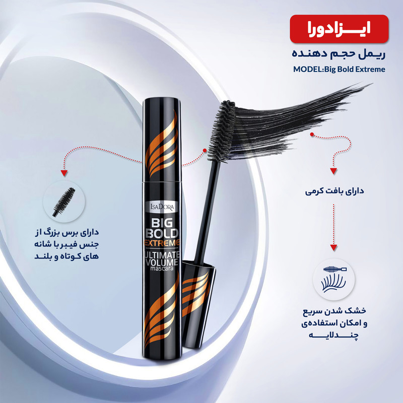 ریمل حجم دهنده بیگ بولد اکستریم ایزادورا