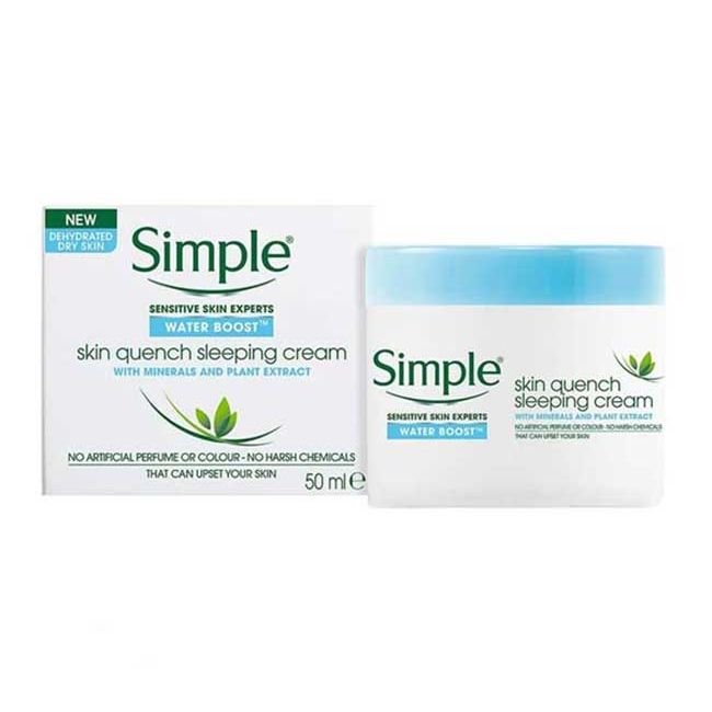 کرم مرطوب کننده و آبرسان شب Water Boost سیمپل 50 میل