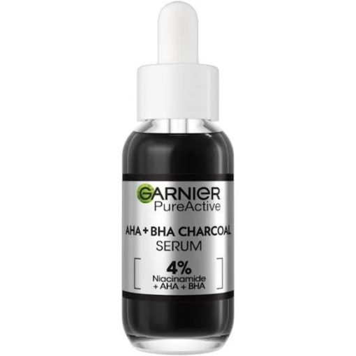 سرم ذغال AHA + BHA رفع کننده عیوب پوست صورت گارنیر 30 میل