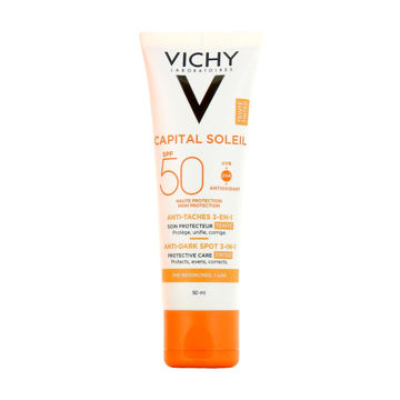 کرم ضد آفتاب رنگی و ضد لک کاپیتال سولیل سه در یک SPF 50 ویشی