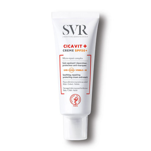 کرم ضدآفتاب و ترمیم کننده + SPF50 مناسب پوست های حساس و آسیب دیده سیکاویت اس وی آر 40 میل