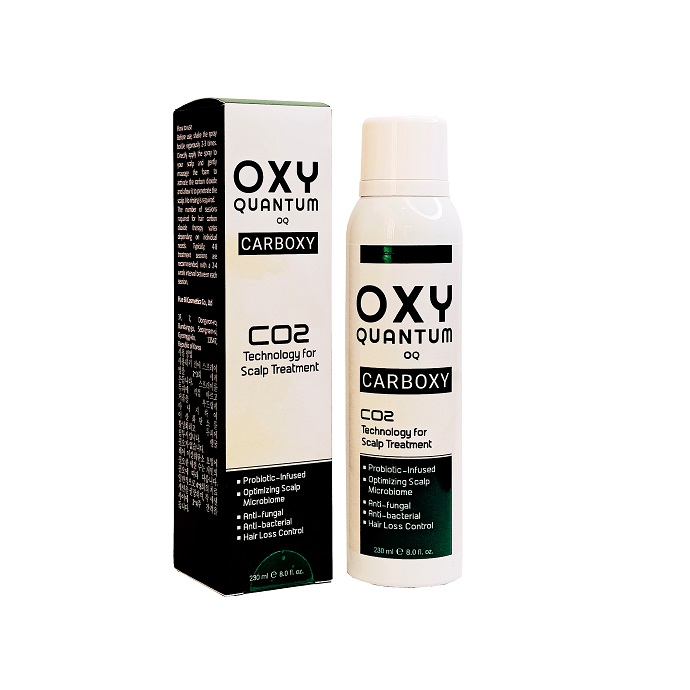 اسپری کربوکسی مو و اسکالپ (پوست سر) OxyQuantum تقویت کننده فولیکول مو 230 میل