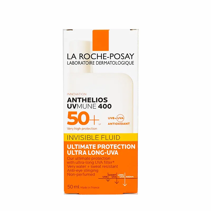 فلویید ضد آفتاب SPF50 بی رنگ مناسب انواع پوست بویژه پوست حساس لاروش پوزای 50 میل