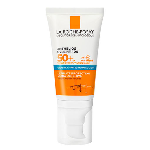 کرم ضد آفتاب بی‌رنگ spf+50 حاوی هیالورونیک اسید و آبرسان قوی پوست لاروش پوزای 50 میل