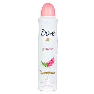 اسپری دئودورانت زنانه ضدتعریق بدن رایحه انار مدل Go Fresh داو حجم 250 میل