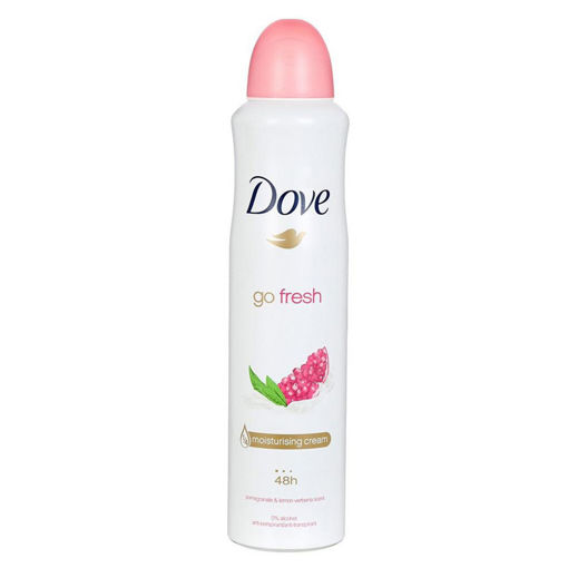 اسپری دئودورانت زنانه ضدتعریق بدن رایحه انار مدل Go Fresh داو حجم 250 میل