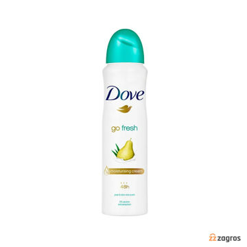 اسپری دئودورانت زنانه ضدتعریق بدن رایحه گلابی مدل Go Fresh داو حجم 250 میل