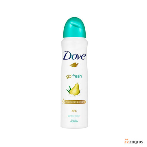 اسپری دئودورانت زنانه ضدتعریق بدن رایحه گلابی مدل Go Fresh داو حجم 250 میل