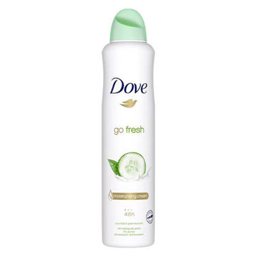 اسپری دئودورانت زنانه ضدتعریق بدن رایحه خیار مدل Go Fresh داو حجم 250 میل