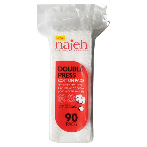 پد پاک‌کننده آرایش صورت سازگار با انواع پوست مدل Double Press ناژه 90 عددی