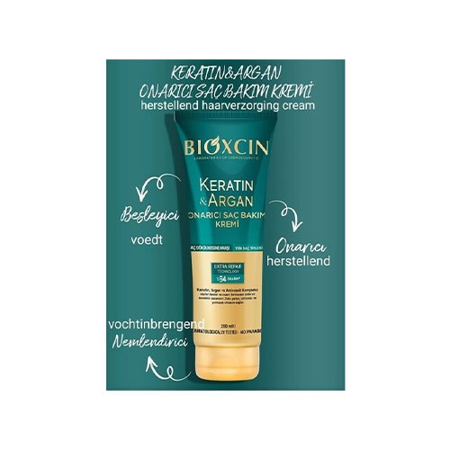 کرم مو داخل حمام نرم کننده و ترمیم کننده حاوی عصاره آرگان و کراتین (سبز) بیوکسین 250 میل
