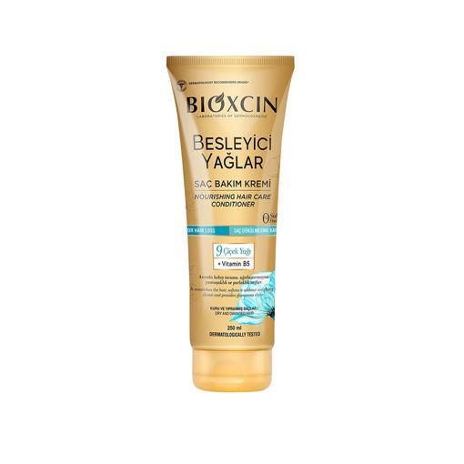 کرم مو داخل حمام حاوی 9روغن مغذی مناسب موهای خشک و آسیب دیده (طلایی) بیوکسین 250 میل