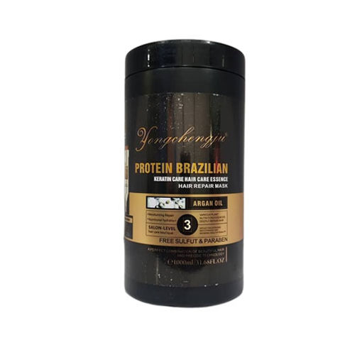 ماسک مو فاقد سولفات داخل حمام مناسب موهای کراتین شده پروتئین برزیلی 1000 میل