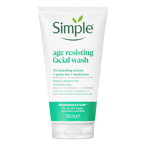 ژل شستشوی صورت ضد پیری مدل Age Resisting مناسب انواع پوست سیمپل 150 میل
